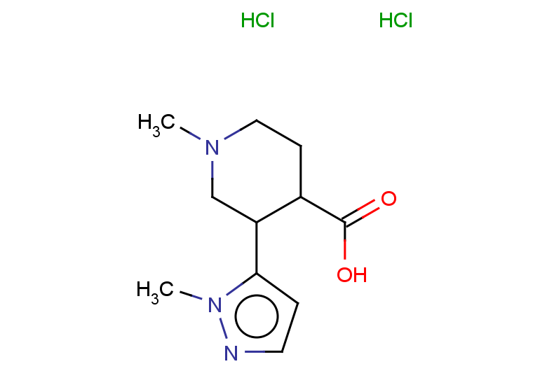 1-methyl-3-(1-methyl-1H-pyrazol-5-yl)piperidine-4-carboxylic acid dihydrochloride