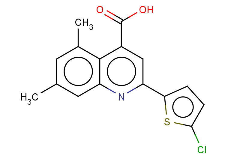 2-(5-chlorothiophen-2-yl)-5,7-dimethylquinoline-4-carboxylic acid