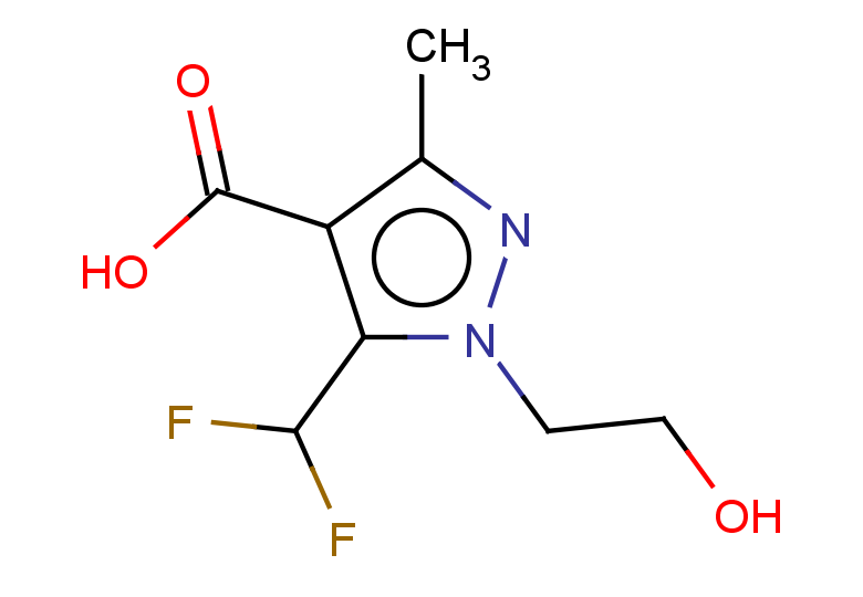 5-(difluoromethyl)-1-(2-hydroxyethyl)-3-methyl-1H-pyrazole-4-carboxylic acid
