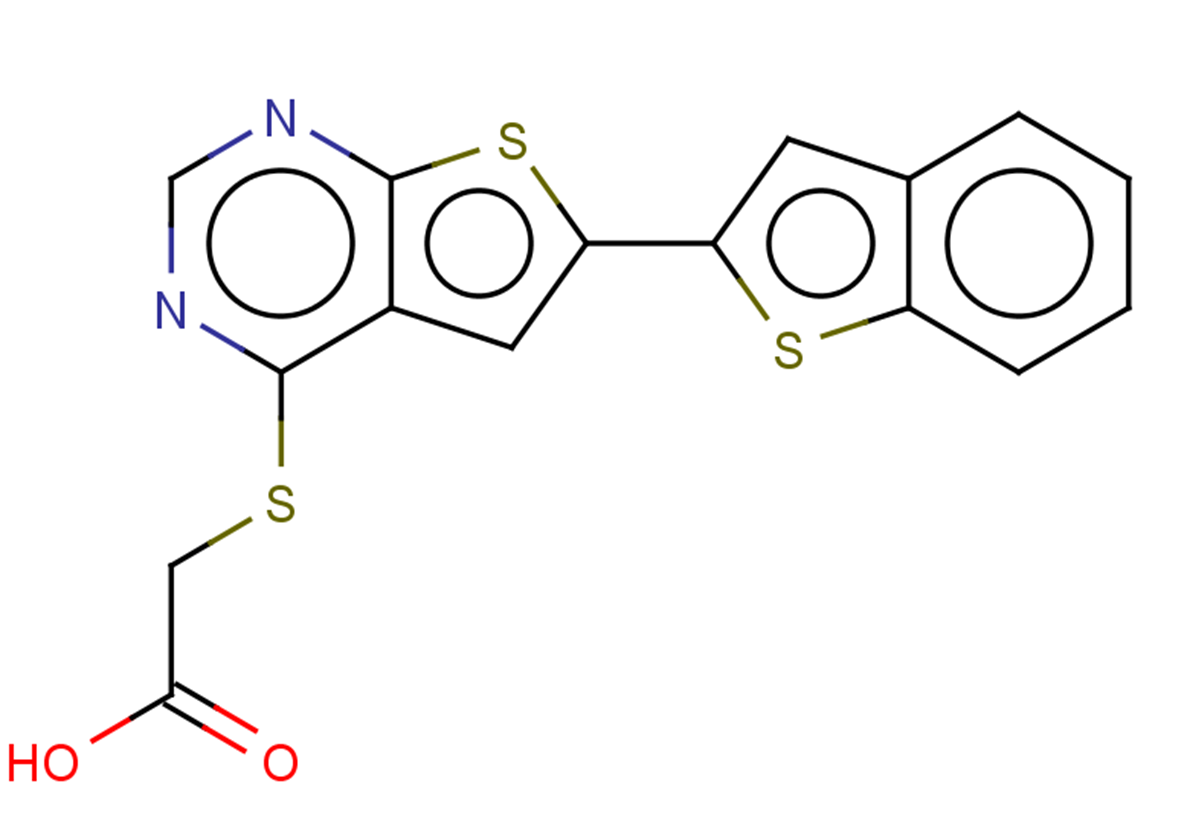 2-{[6-(1-benzothiophen-2-yl)thieno[2,3-d]pyrimidin-4-yl]sulfanyl}acetic acid