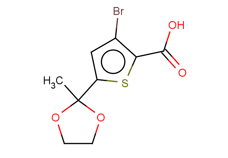 3-bromo-5-(2-methyl-1,3-dioxolan-2-yl)thiophene-2-carboxylic acid