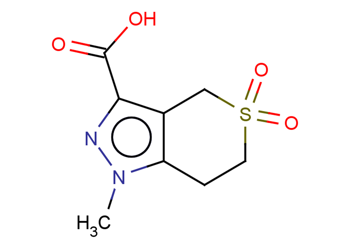 1-methyl-5,5-dioxo-1H,4H,6H,7H-5lambda6-thiopyrano[4,3-c]pyrazole-3-carboxylic acid