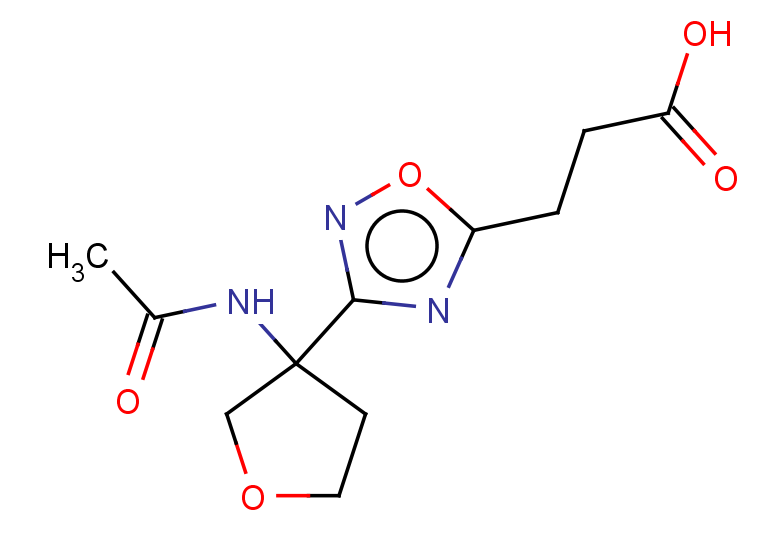 3-[3-(3-acetamidooxolan-3-yl)-1,2,4-oxadiazol-5-yl]propanoic acid