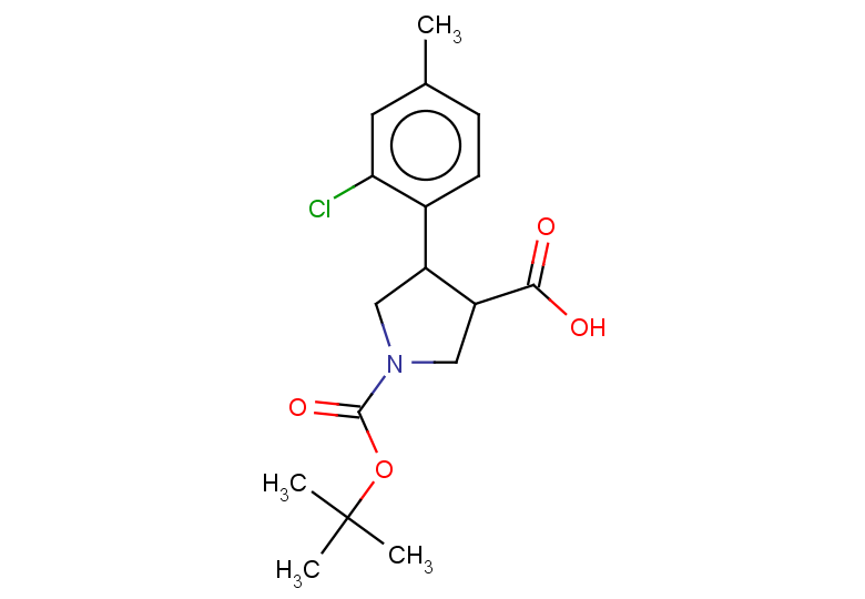 1-[(tert-butoxy)carbonyl]-4-(2-chloro-4-methylphenyl)pyrrolidine-3-carboxylic acid