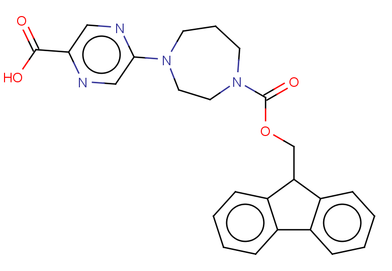 5-{4-[(9H-fluoren-9-ylmethoxy)carbonyl]-1,4-diazepan-1-yl}pyrazine-2-carboxylic acid
