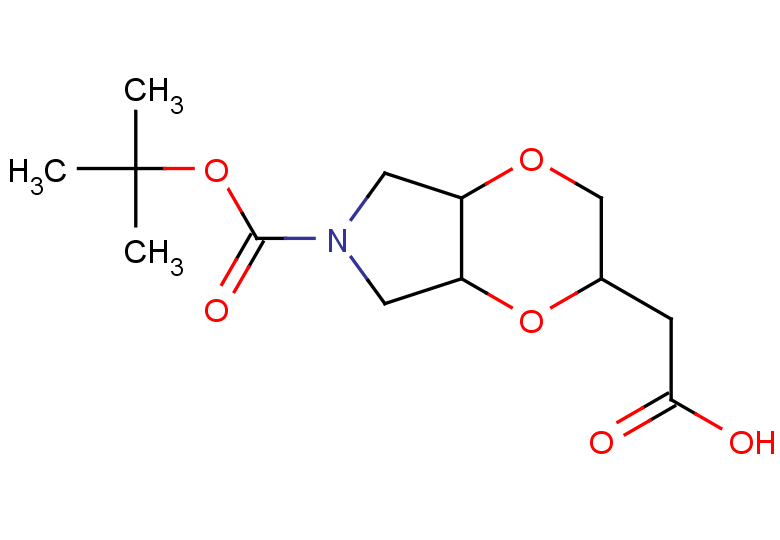 2-{6-[(tert-butoxy)carbonyl]-hexahydro-2H-[1,4]dioxino[2,3-c]pyrrol-2-yl}acetic acid, Mixture of diastereomers