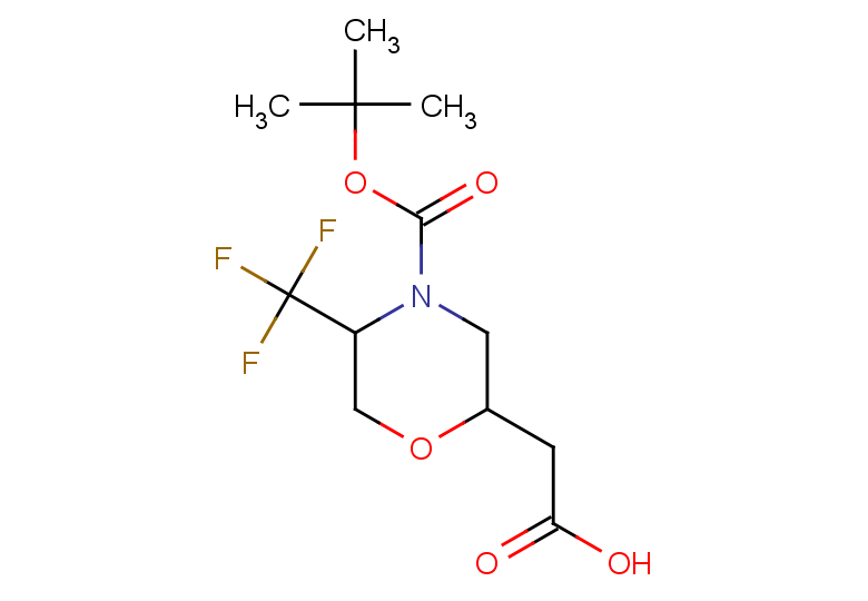 2-{4-[(tert-butoxy)carbonyl]-5-(trifluoromethyl)morpholin-2-yl}acetic acid, Mixture of diastereomers