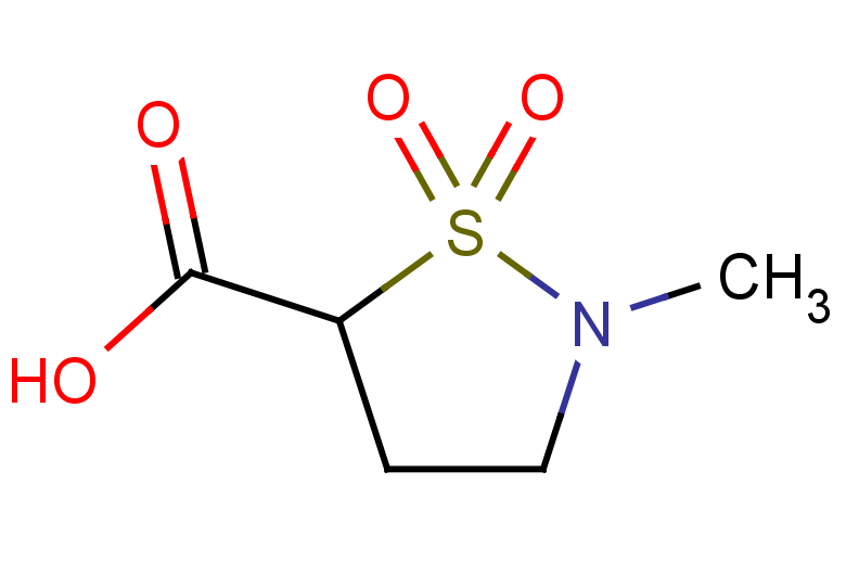 2-methyl-1,1-dioxo-1,2-thiazolidine-5-carboxylic acid