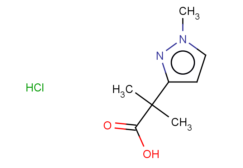2-methyl-2-(1-methyl-1H-pyrazol-3-yl)propanoic acid hydrochloride
