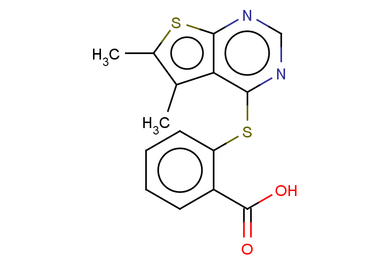2-({5,6-dimethylthieno[2,3-d]pyrimidin-4-yl}sulfanyl)benzoic acid