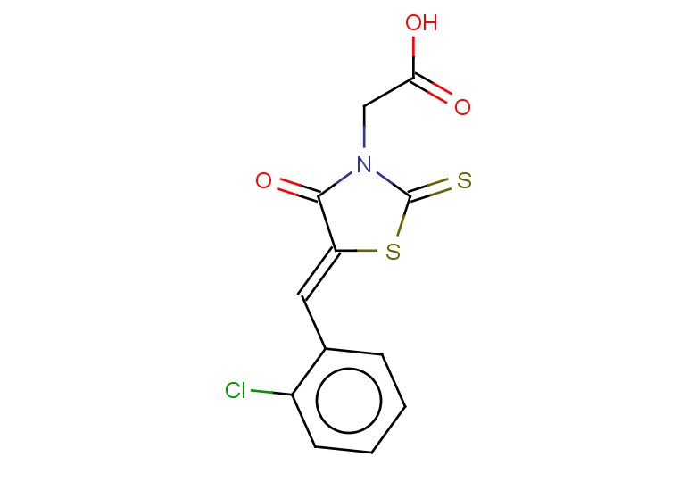 2-[(5Z)-5-[(2-chlorophenyl)methylidene]-4-oxo-2-sulfanylidene-1,3-thiazolidin-3-yl]acetic acid