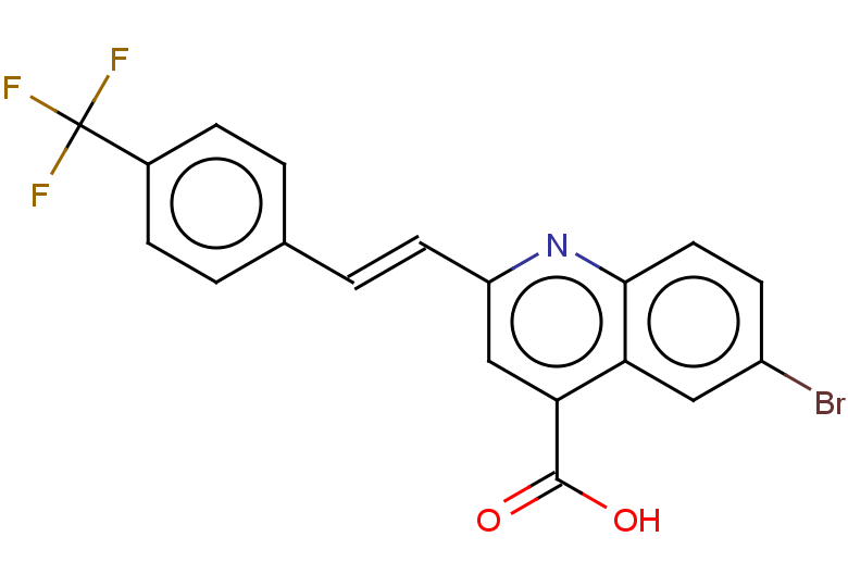 6-bromo-2-[(E)-2-[4-(trifluoromethyl)phenyl]ethenyl]quinoline-4-carboxylic acid