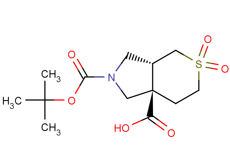 (3aR,7aR)-2-[(tert-butoxy)carbonyl]-5,5-dioxo-octahydro-5$l^{6},2-thiopyrano[3,4-c]pyrrole-7a-carboxylic acid