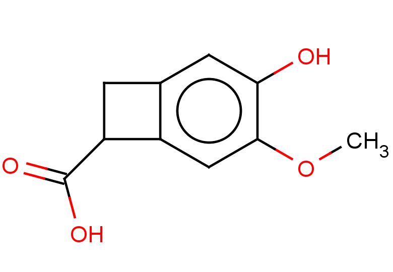3-hydroxy-4-methoxybicyclo[4.2.0]octa-1(6),2,4-triene-7-carboxylic acid