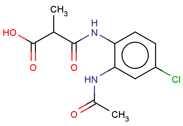 2-[(4-chloro-2-acetamidophenyl)carbamoyl]-2-methylacetic acid