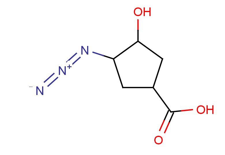 3-azido-4-hydroxycyclopentane-1-carboxylic acid