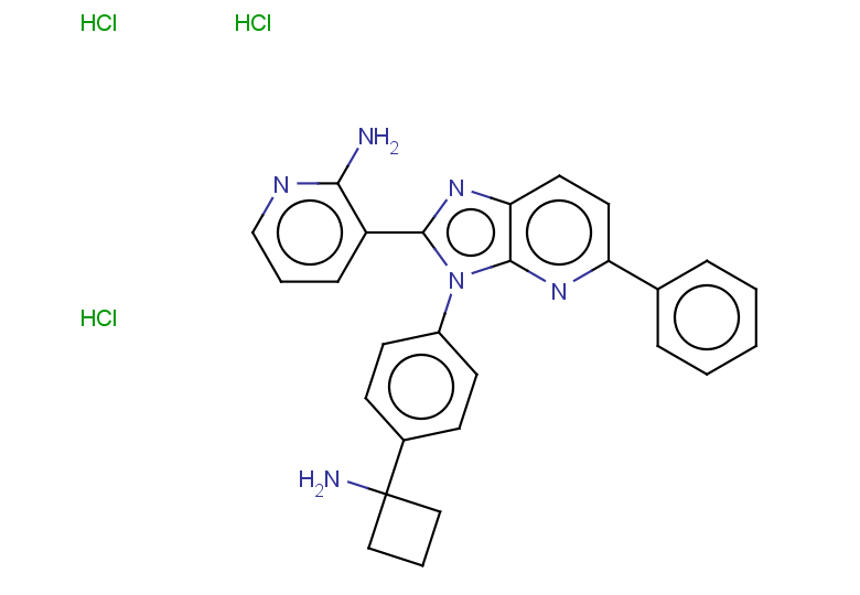 3-{3-[4-(1-aminocyclobutyl)phenyl]-5-phenyl-3H-imidazo[4,5-b]pyridin-2-yl}pyridin-2-amine trihydrochloride