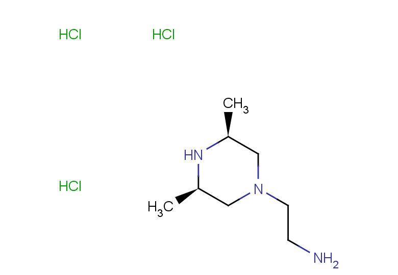 2-[rac-(3R,5S)-3,5-dimethylpiperazin-1-yl]ethan-1-amine trihydrochloride, cis