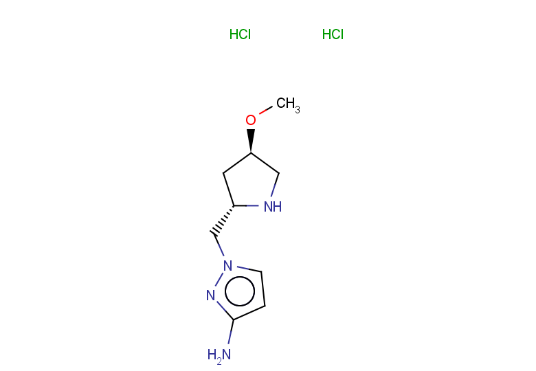 1-{[(2S,4R)-4-methoxypyrrolidin-2-yl]methyl}-1H-pyrazol-3-amine dihydrochloride