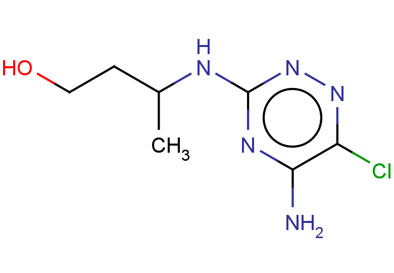 3-[(5-amino-6-chloro-1,2,4-triazin-3-yl)amino]butan-1-ol