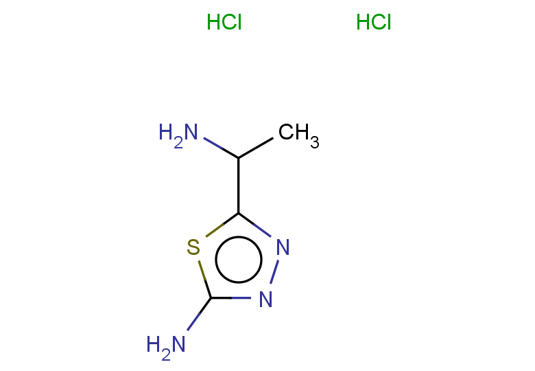 5-(1-aminoethyl)-1,3,4-thiadiazol-2-amine dihydrochloride