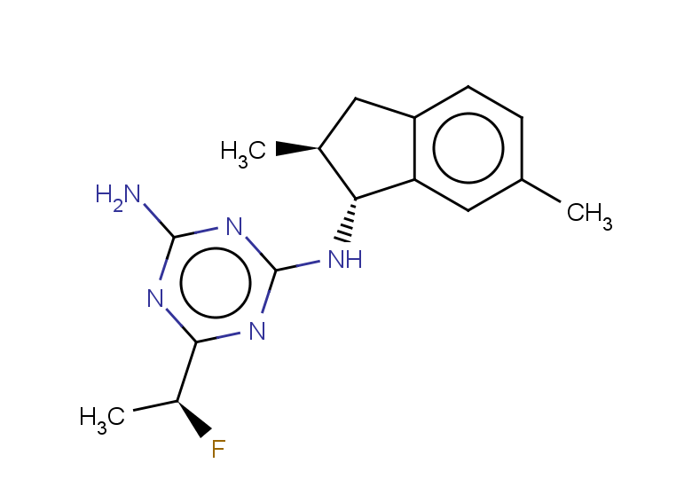 2-N-[(1R,2S)-2,6-dimethyl-2,3-dihydro-1H-inden-1-yl]-6-[(1S)-1-fluoroethyl]-1,3,5-triazine-2,4-diamine