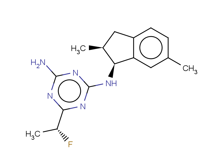 2-N-[(1S,2S)-2,6-dimethyl-2,3-dihydro-1H-inden-1-yl]-6-[(1R)-1-fluoroethyl]-1,3,5-triazine-2,4-diamine