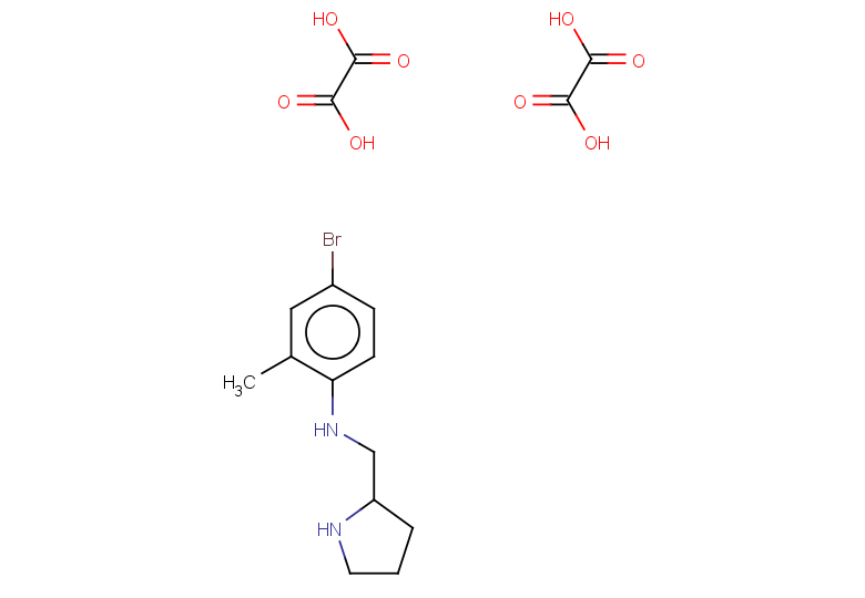 4-bromo-2-methyl-N-(pyrrolidin-2-ylmethyl)aniline; bis(oxalic acid)