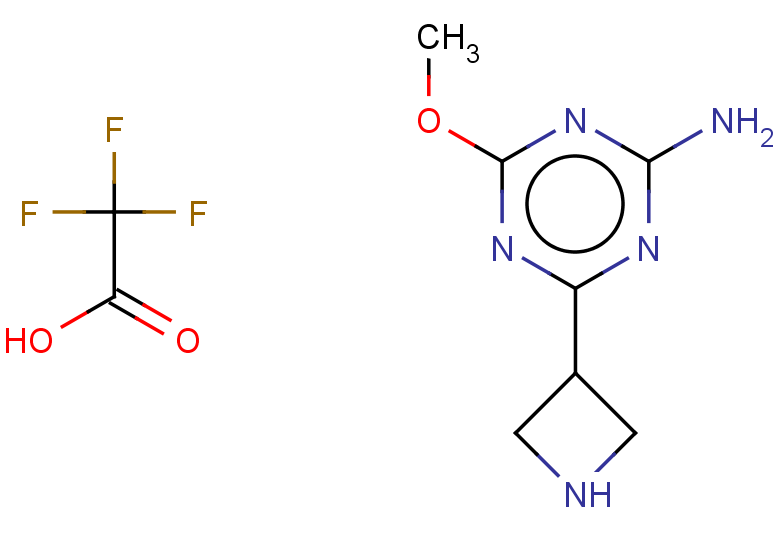 4-(azetidin-3-yl)-6-methoxy-1,3,5-triazin-2-amine, trifluoroacetic acid