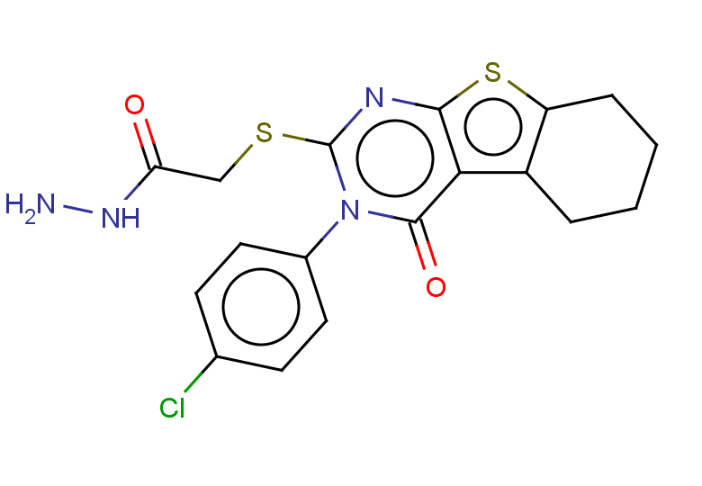 2-{[4-(4-chlorophenyl)-3-oxo-8-thia-4,6-diazatricyclo[7.4.0.0,2,7]trideca-1(9),2(7),5-trien-5-yl]sulfanyl}acetohydrazide