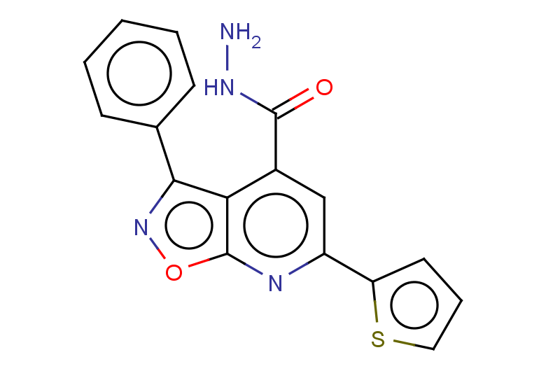 3-PHENYL-6-THIEN-2-YLISOXAZOLO[5,4-B]PYRIDINE-4-CARBOHYDRAZIDE