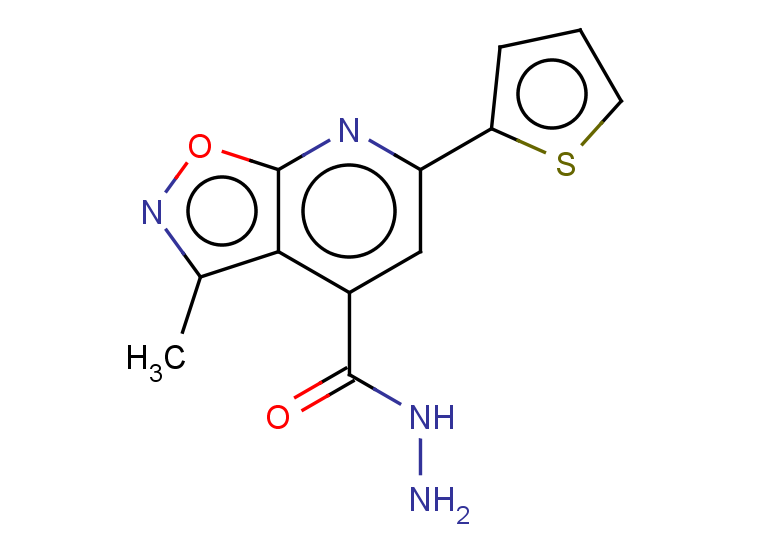 3-METHYL-6-THIEN-2-YLISOXAZOLO[5,4-B]PYRIDINE-4-CARBOHYDRAZIDE