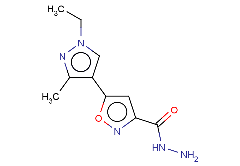 5-(1-ETHYL-3-METHYL-1H-PYRAZOL-4-YL)-ISOXAZOLE-3-CARBOXYLIC ACID HYDRAZID+