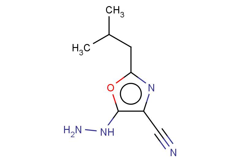5-hydrazinyl-2-(2-methylpropyl)-1,3-oxazole-4-carbonitrile
