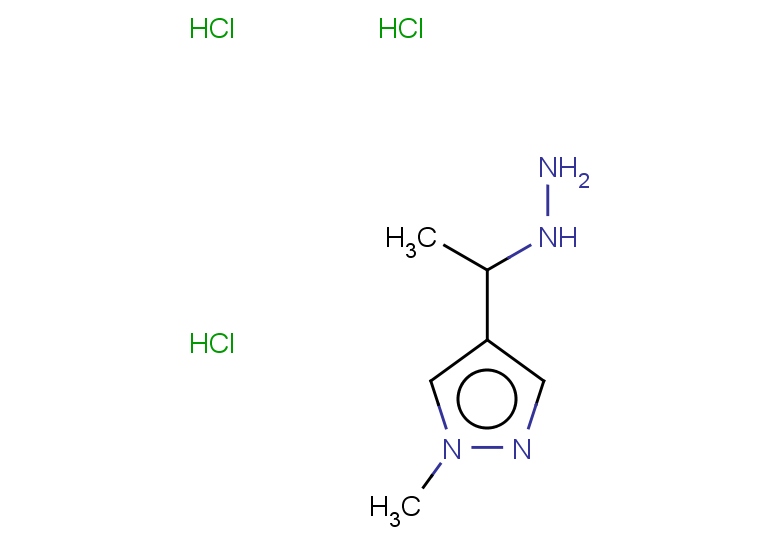 4-(1-hydrazinylethyl)-1-methyl-1H-pyrazole trihydrochloride
