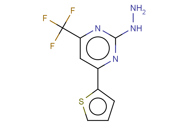 2-HYDRAZINO-4-THIEN-2-YL-6-(TRIFLUOROMETHYL)PYRIMIDINE