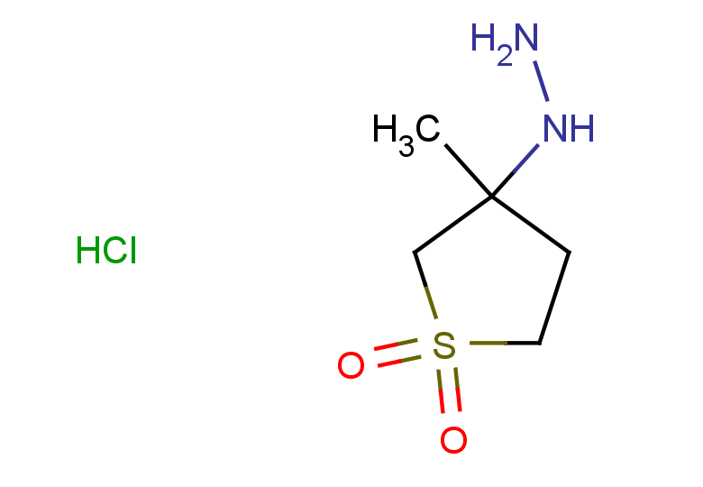 3-hydrazinyl-3-methyl-1lambda6-thiolane-1,1-dione hydrochloride