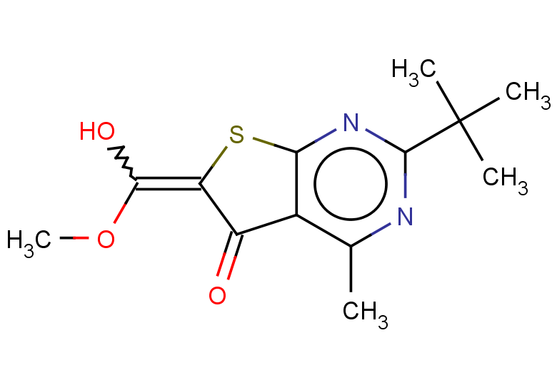 2-tert-butyl-6-[hydroxy(methoxy)methylidene]-4-methyl-5H,6H-thieno[2,3-d]pyrimidin-5-one