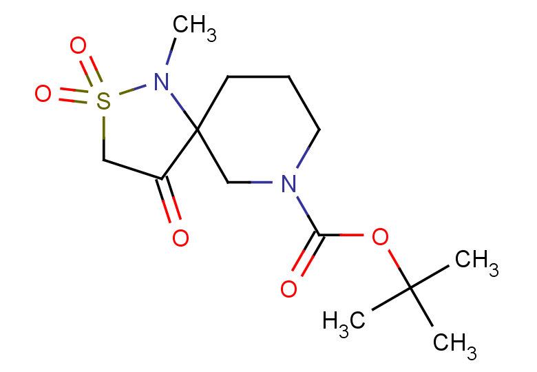 tert-butyl 1-methyl-2,2,4-trioxo-2$l^{6}-thia-1,7-diazaspiro[4.5]decane-7-carboxylate