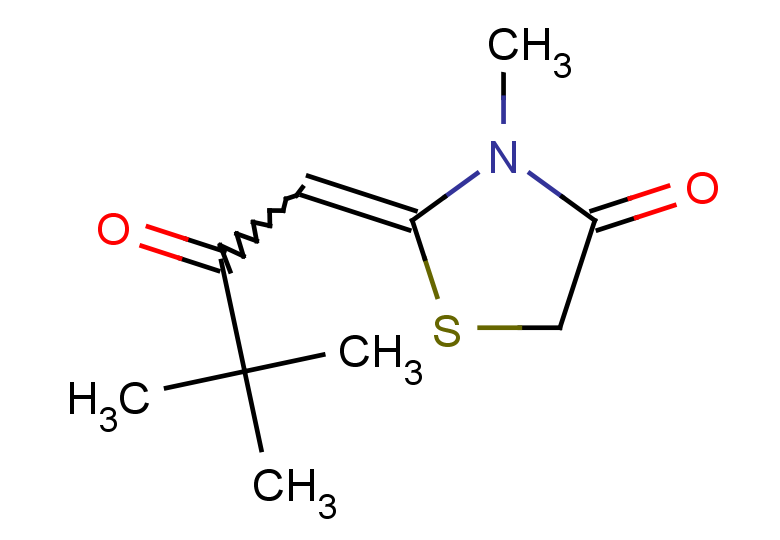 2-(3,3-dimethyl-2-oxobutylidene)-3-methyl-1,3-thiazolidin-4-one