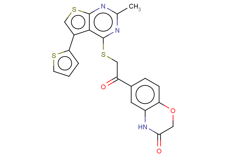 6-(2-{[2-methyl-5-(thiophen-2-yl)thieno[2,3-d]pyrimidin-4-yl]sulfanyl}acetyl)-3,4-dihydro-2H-1,4-benzoxazin-3-one
