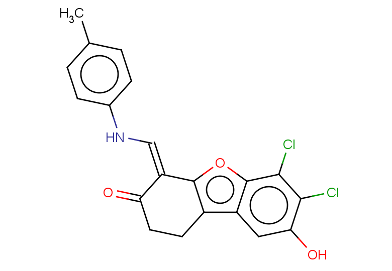 (6Z)-10,11-dichloro-12-hydroxy-6-{[(4-methylphenyl)amino]methylidene}-8-oxatricyclo[7.4.0.0^{2,7}]trideca-1(9),2(7),10,12-tetraen-5-one