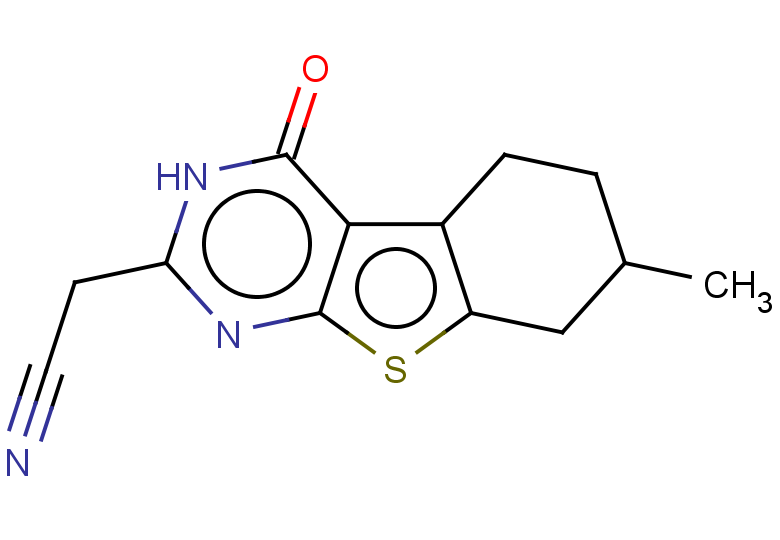 2-(7-methyl-4-oxo-3,4,5,6,7,8-hexahydrobenzo[4,5]thieno[2,3-d]pyrimidin-2-yl)acetonitrile