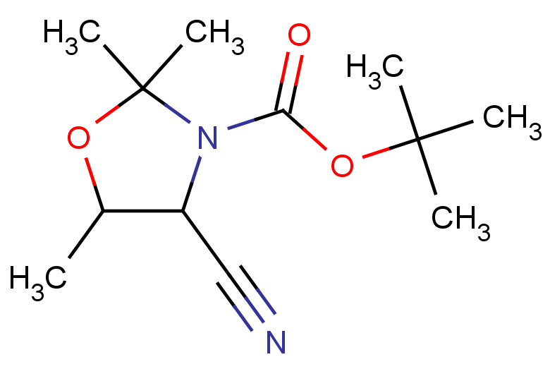 tert-butyl 4-cyano-2,2,5-trimethyl-1,3-oxazolidine-3-carboxylate