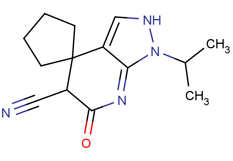 3'-oxo-5'-(propan-2-yl)-2',3',5',6'-tetrahydrospiro[cyclopentane-1,1'-pyrazolo[3,4-b]pyridine]-2'-carbonitrile