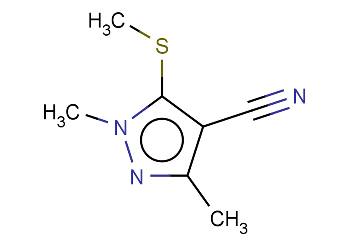 1,3-dimethyl-5-(methylsulfanyl)-1H-pyrazole-4-carbonitrile