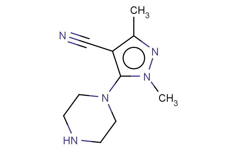 1,3-dimethyl-5-(piperazin-1-yl)-1H-pyrazole-4-carbonitrile