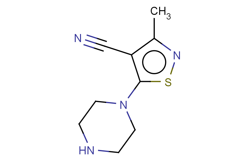 3-methyl-5-(piperazin-1-yl)-1,2-thiazole-4-carbonitrile