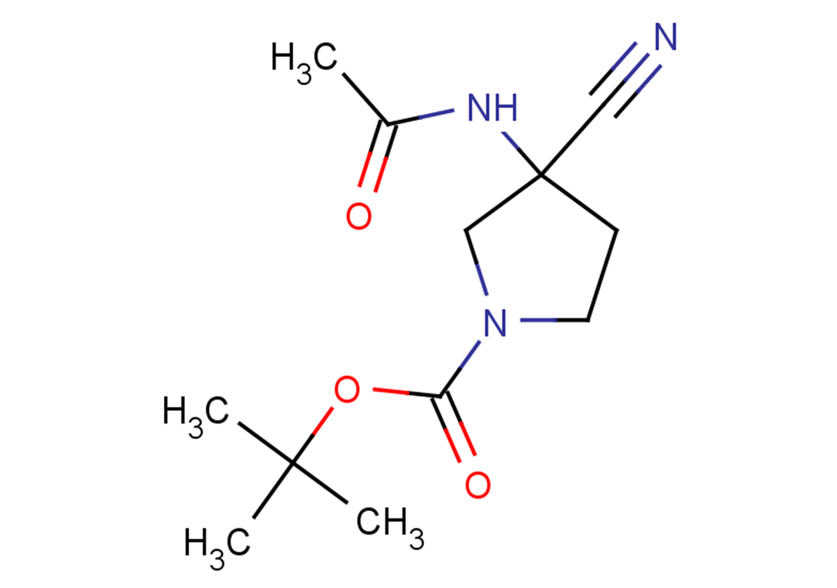 tert-butyl 3-cyano-3-acetamidopyrrolidine-1-carboxylate