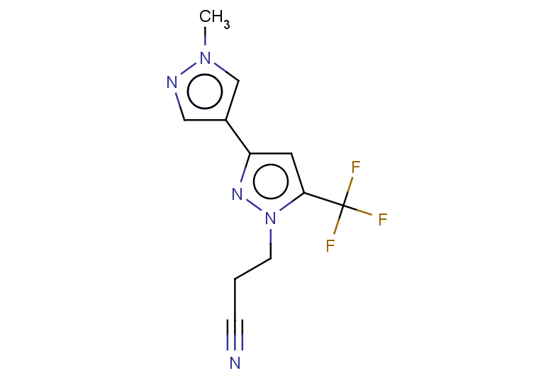 3-[1'-METHYL-5-(TRIFLUOROMETHYL)-1H,1'H-3,4'-BIPYRAZOL-1-YL]PROPANENITRIL+